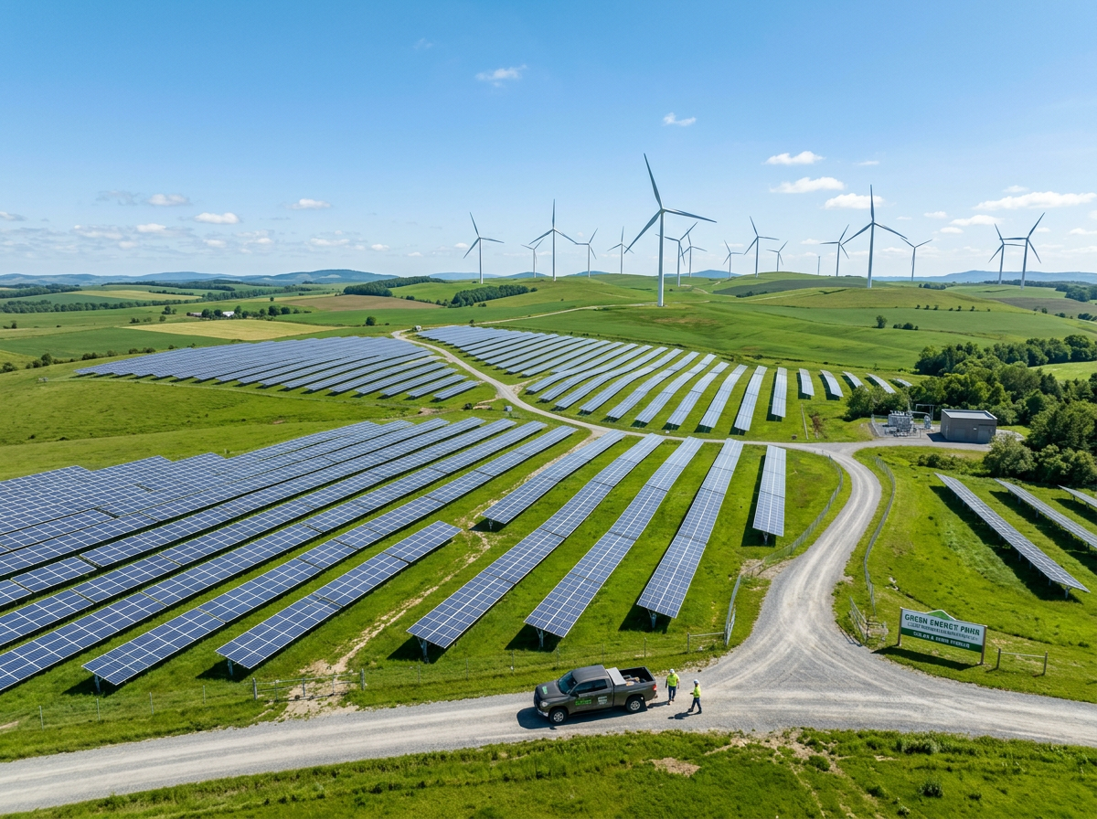 Green Energy Park solar and wind farm